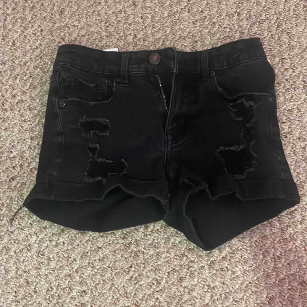 aeropostale black woman’s jean shorts size 4